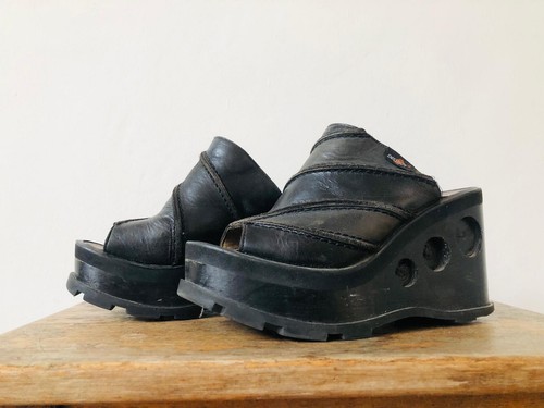 Vintage destroy black leather - vintage,