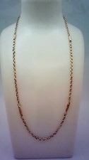 9ct Gold 19" Fancy Link Necklace.