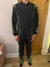 Sparco Groove KS-3 Karting Suit Grey and Green Large - 126