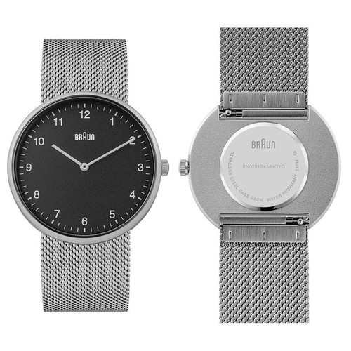 Braun watch unisex steel mesh - watch,