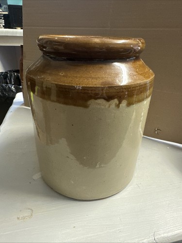 Antique stoneware two tone - two, jar