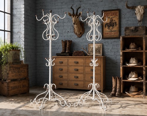 Antique clothing rack - , wrought