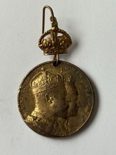 King Edward VII 1902 Coronation Medal Presented By Mayor Stillings Of Pudsey.