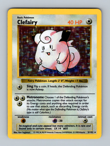 Clefairy 102 base set - base,