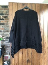 Claire International Black Lagenlook Sweater One Size Including Plus Size