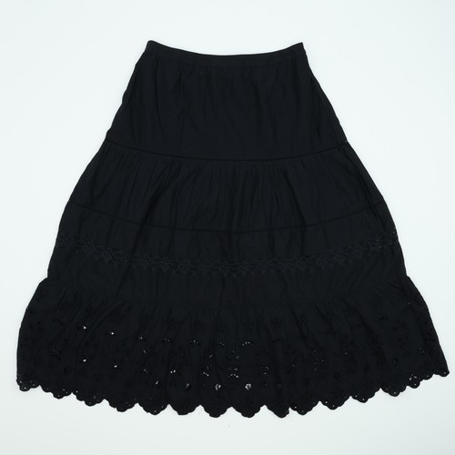 Women skirt black eyelet - skirt,