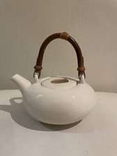 White Japanese Ceramic Teapot