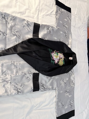 Unisex satin kimono robe - kimono,