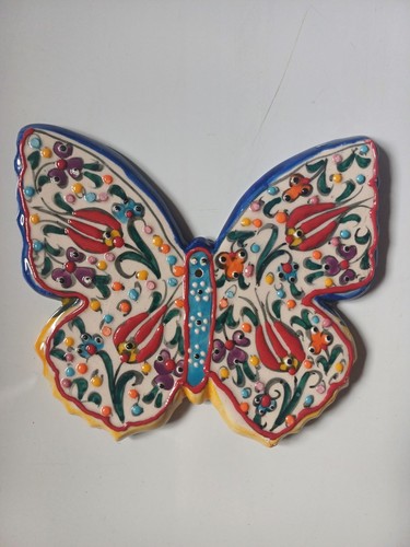 Hand painted ceramic butterfly - hand,