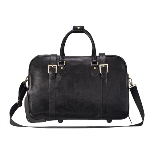 Genuine leather black wheeled - genuine,