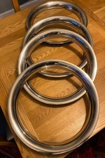14” Universal Stainless Steel Beauty Wheel Trim Rings x 4