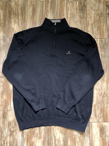 Men gant sweater navy cotton - sweater,