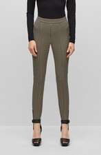 BOSS Teneta Houndstooth Check Stirrup Leggins / Trousers Size UK 8 £199