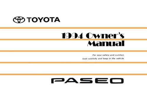 1994 toyota paseo - paseo, owner's