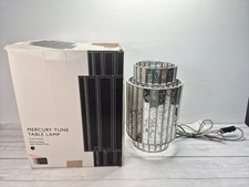 John Lewis Mercury Tune Mirrored Glass Table Lamp H31cm - Nickel Effect