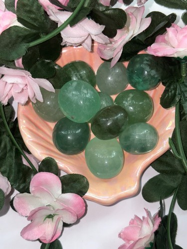 Green fluorite tumble - green,