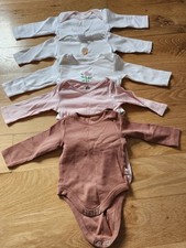 Long Sleeve Vests Baby Girl 0-3 Months Bundle of 5