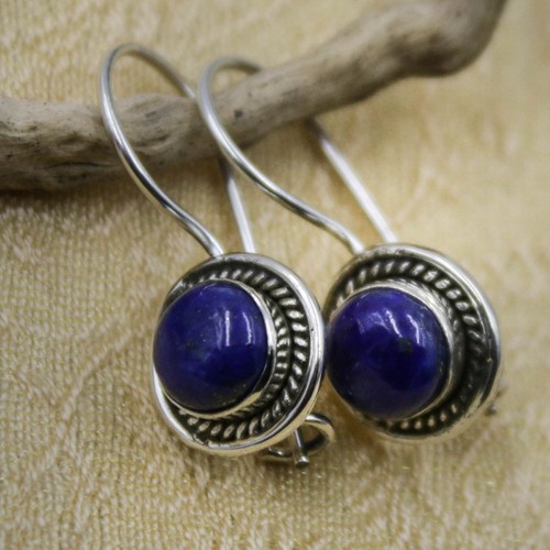 Lapis lazuli earrings sterling - lazuli,