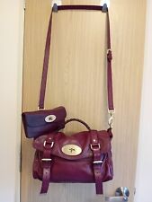 Genuine Mulberry Alexa Bag in  Soft Oxblood Leather Also Postman Lock Purse
