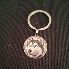 Husky  dog keyring.