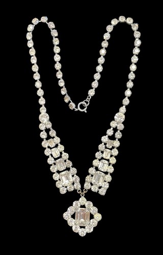 Vintage clear rhinestone - clear,