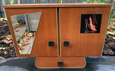 Vintage wall cabinet 50s 60s bathroom kitchen  lounge atomic rockabilly Danish ?