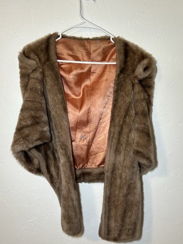 Vintage brown faux - brown, jacket