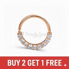 Crystal Diamond Cut Nose Hoop