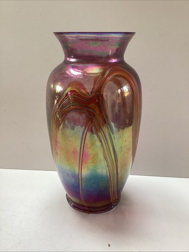 Vintage studio art glass vase - art,