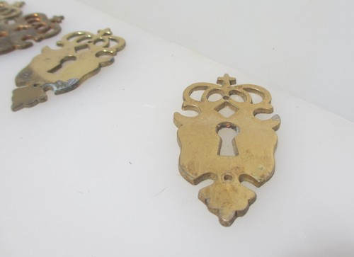 Antique brass escutcheon - antique,