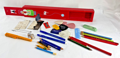 Vintage wooden pencil - wooden, 1979
