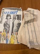 Vintage Dressmaking Pattern - Butterick 2624 - 1960s Mary Quant Dress Top Skirt