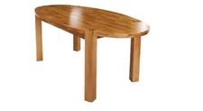 Solid Oak Oval Dining Table