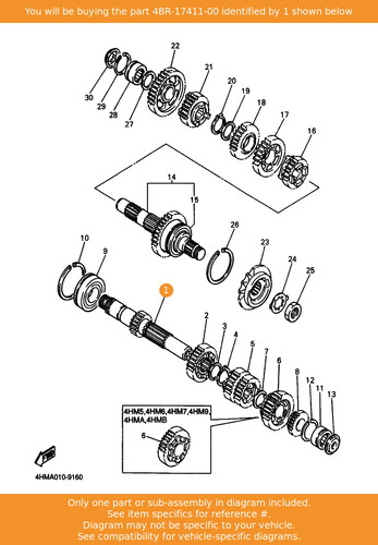 Yamaha axle main - yamaha, (15t)