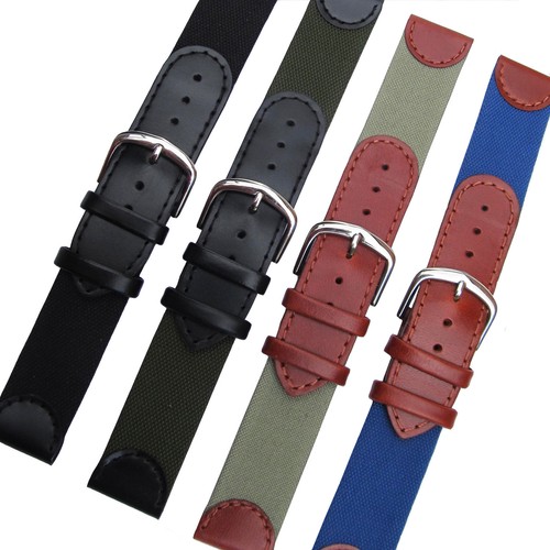 Fabric canvas leather watch - fabric/canvas,