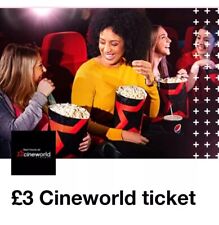 2 x Cineworld Cinema Ticket Fri Sat Sun