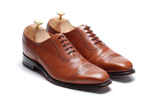 Charles Tyrwhitt Tan Brown Semi-Brogues Shoes:  `ML233TAN` UK 7 F US 8 EU 41