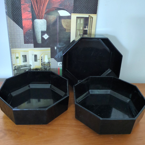Vintage arcoroc black octime - 3,