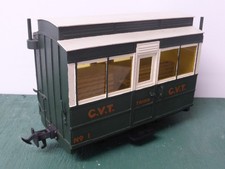 16mm Narrow Gauge SM32 Handbuilt 1 Door Clerestory Passenger Coach GVT Green EC