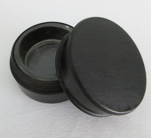 Victorian ebony glass ointment - victorian,