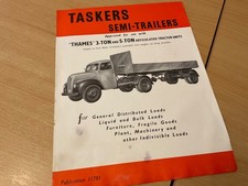 1950’S TASKERS SEMI TRAILERS THAMES 3 & 5 TON TRUCKS   INDUSTRIAL SALES BROCHURE