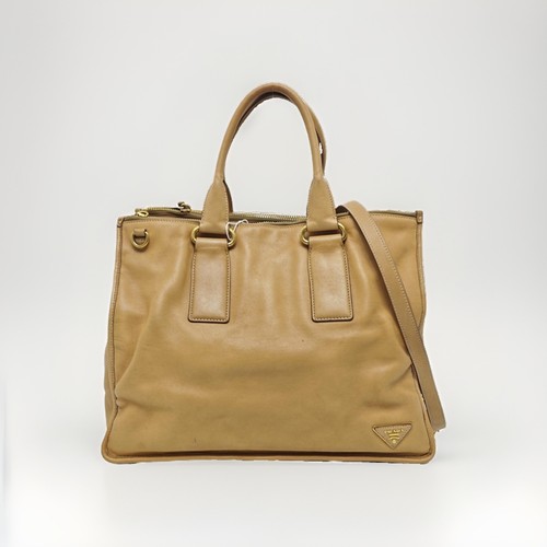 Prada leather tote with - leather, strap