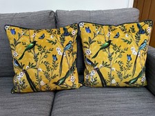 M & S Cushions, Ochre/Multi - Set of 2