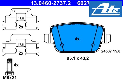 Rear brake pad - brake,