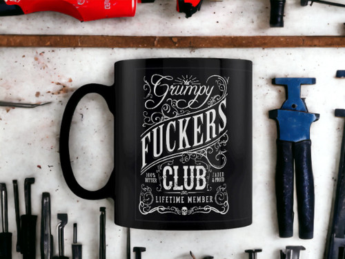 Grumpy ckers club mug - f*ckers,