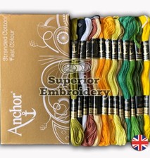 50 Anchor Cross Skeins Stitch Cotton Floss Embroidery Thread Shade (02222) UK