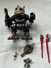 Mighty Max Battle Warrior - Shuts down Cybot, complete set, Bluebird.