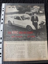 SHELBY 427 COBRA & GT350 - Original 2 Page Magazine Article