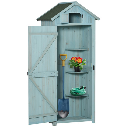 Garden storage shed blue - garden,