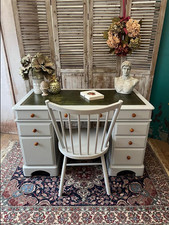 Lovely solid pine Ducal pedestal desk with chair- local delivery